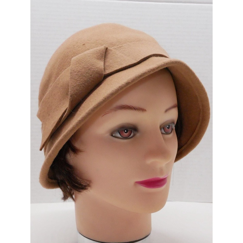 Womens Bronte Amsterdam Woolfelt Beige Hat Made in Italy Size Med.